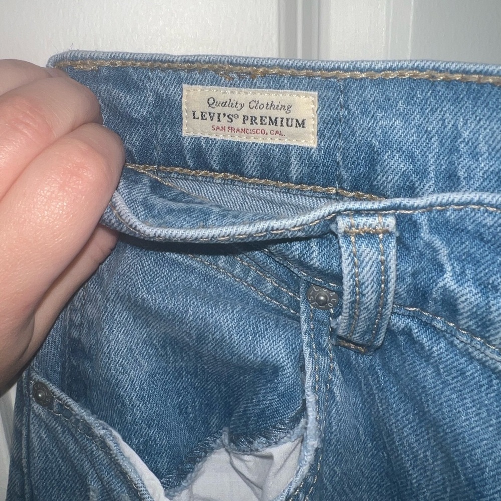 NWT Free People Marine Babe Easy Street Levi Flare Jeans size 31/12 - Picture 10 of 13